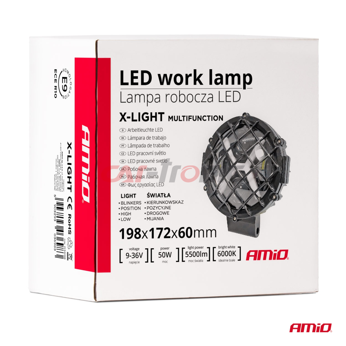 Lampa robocza LED X-LIGHT dodatkowa ozdobna AMIO-03698