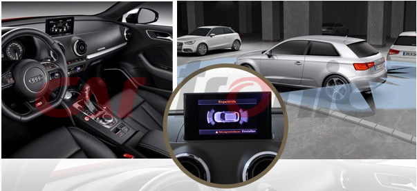 Czujniki parkowania graficzne tył 17 mm Audi A3 2014->,Ford Focus 2011->,VW 2010-> inne
