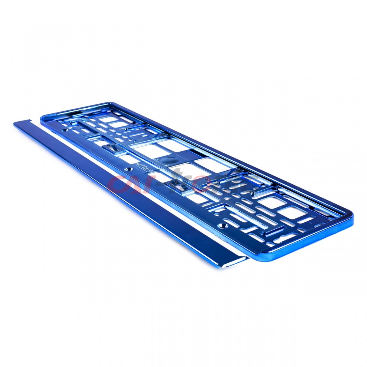 Ramka tablicy rejestracyjnej metalizowana niebieska AMIO-71457/01170N