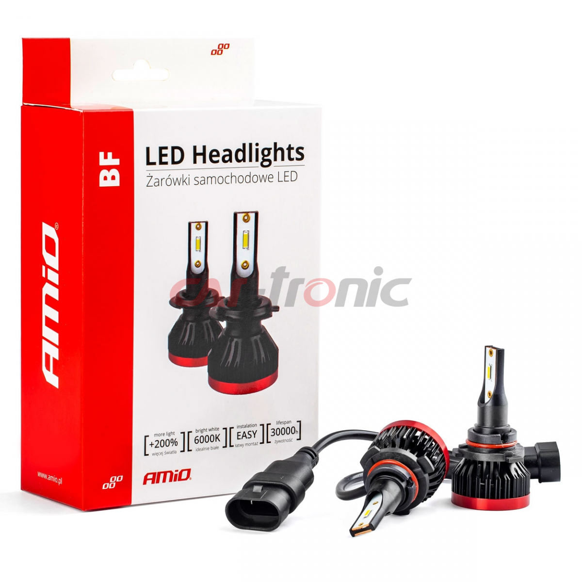 Żarówki samochodowe LED seria BF HB4 9006 6000K Canbus AMIO-02247