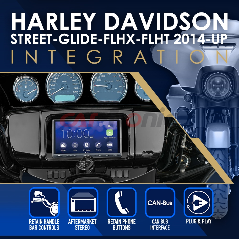 Zestaw montażowy 2 DIN Harley Davidson Street-Glide-FLHX-FLHT 2014 ->