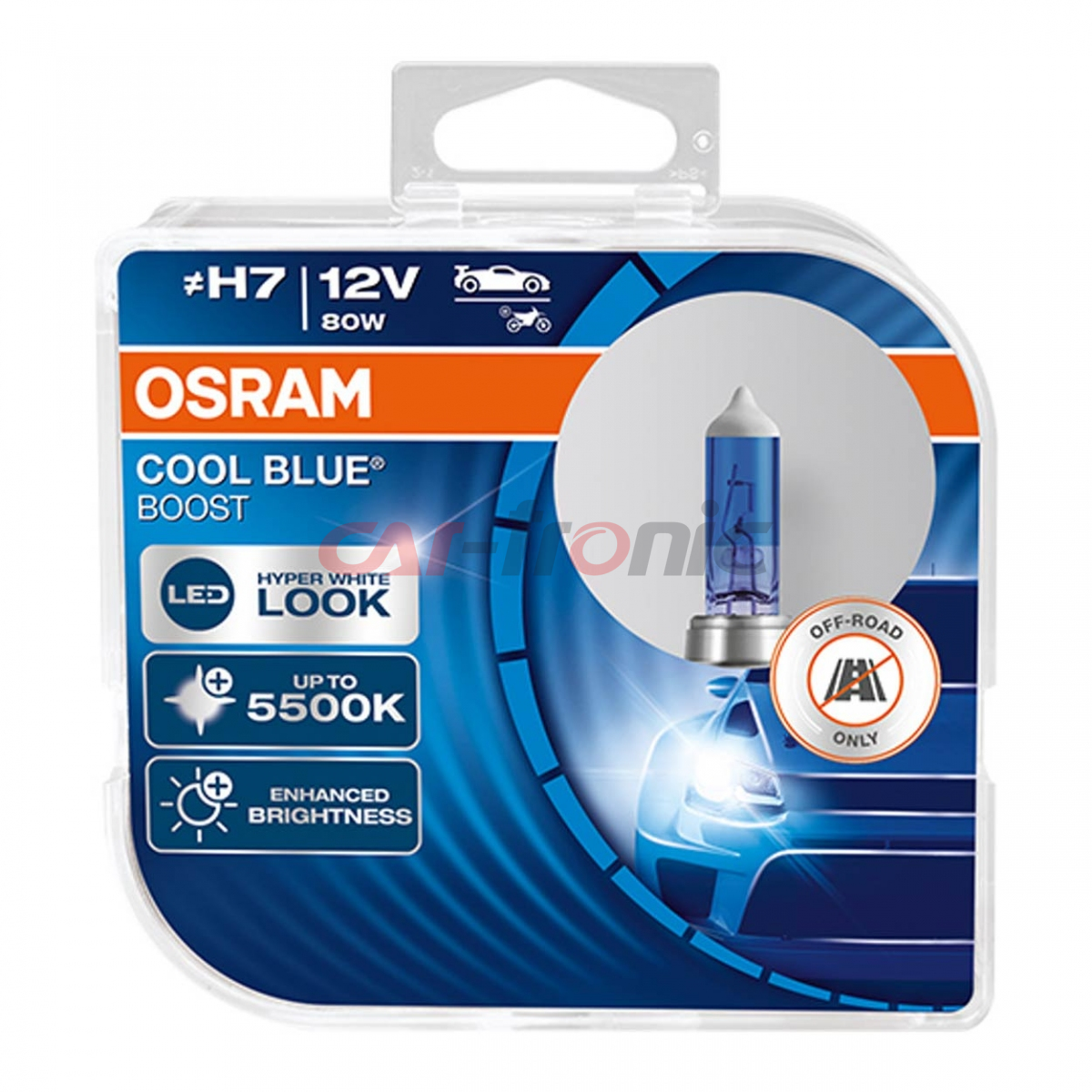Żarówka halogenowa Osram H7 12V 80W PX26d Cool Blue Boost 5500K/ 2 szt.