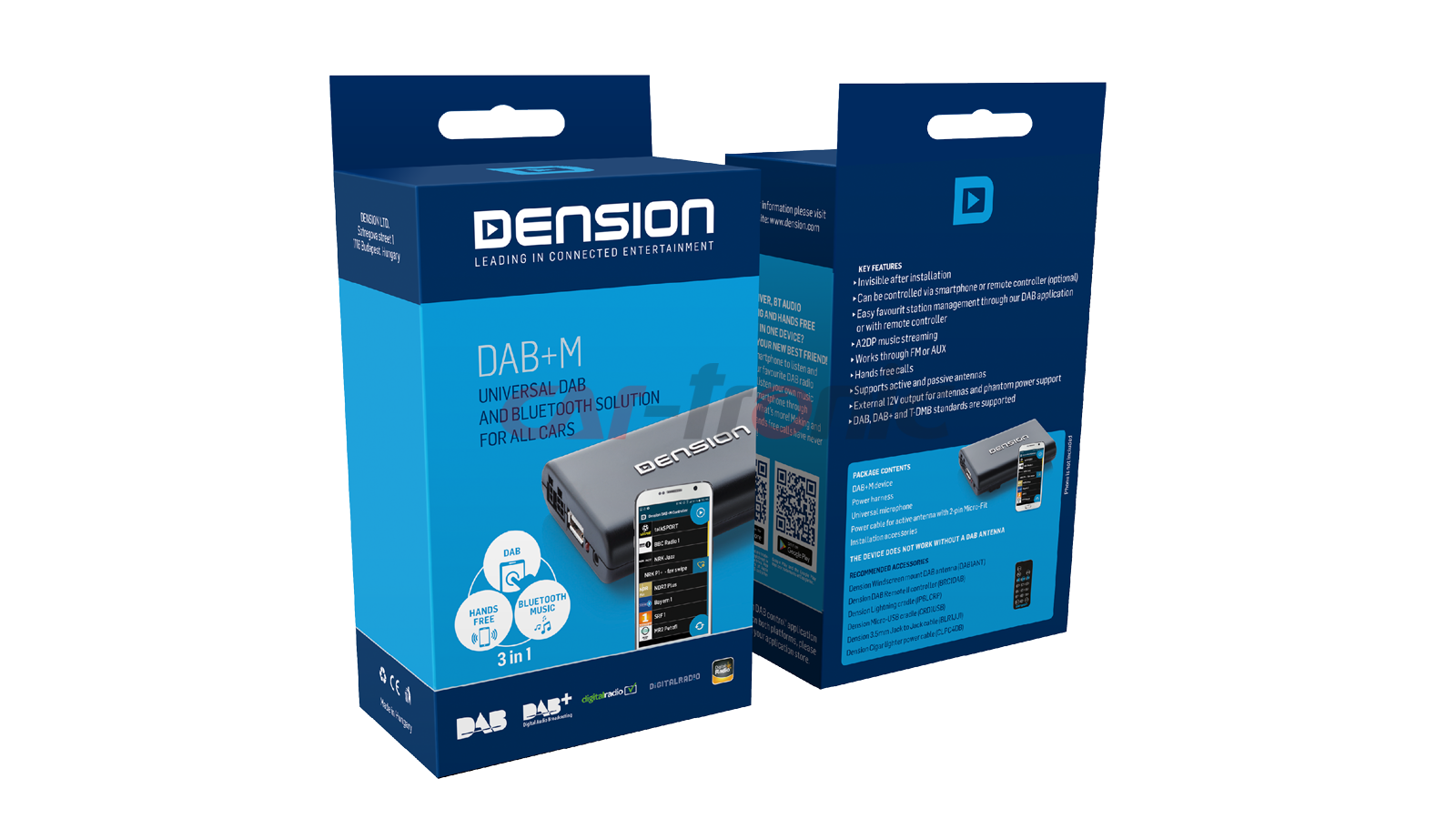 Dension DAB+M Odbiornik DAB Bluetooth sterowany smartfonem