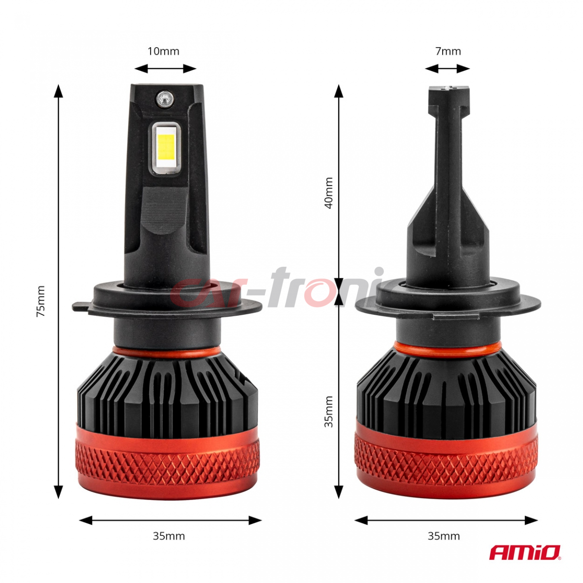 Żarówki samochodowe LED seria X3 H7 H18 6500K Canbus AMIO-02980