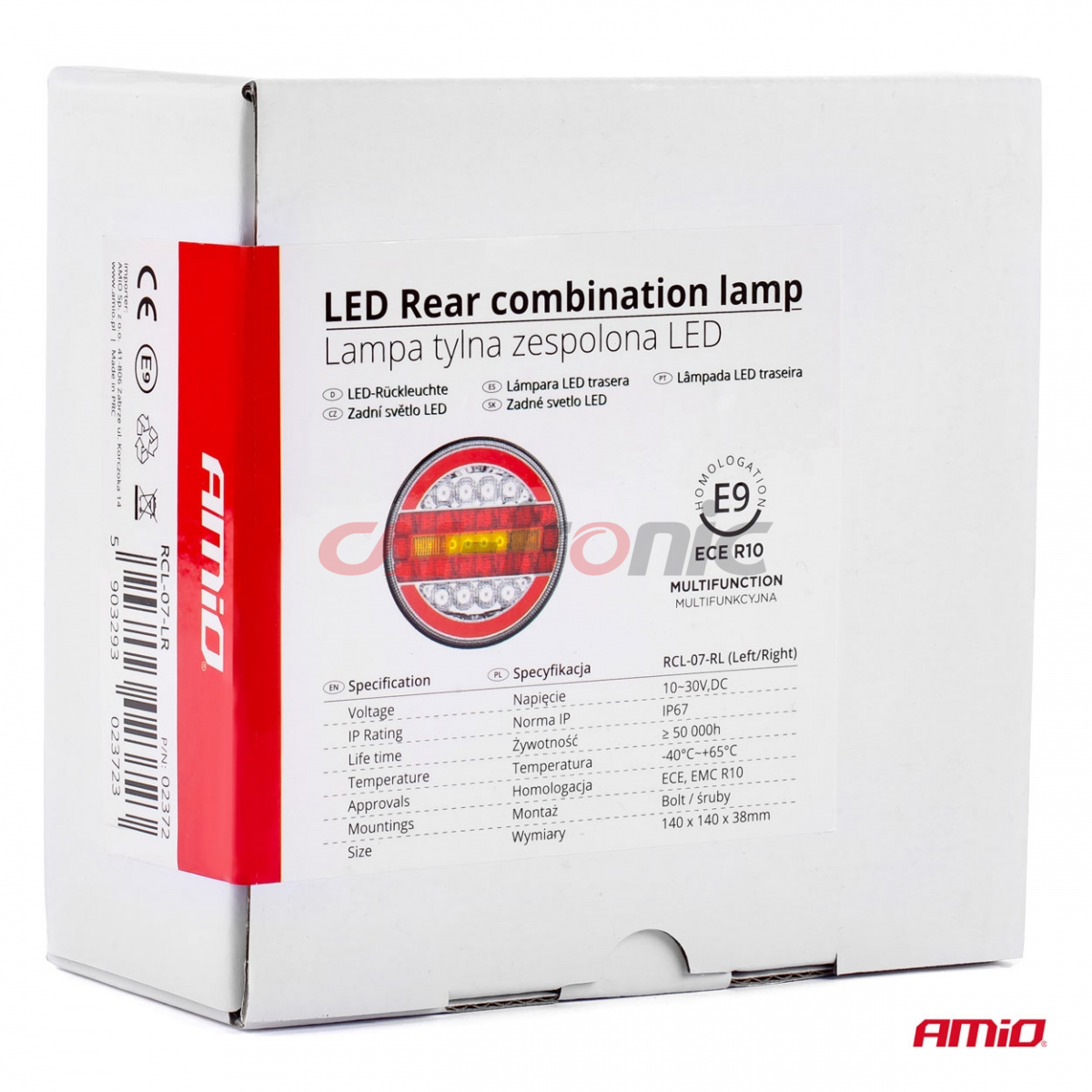 Lampa tylna zespolona LED RCL-07-LR dynamiczna lewa prawa AMIO-02372