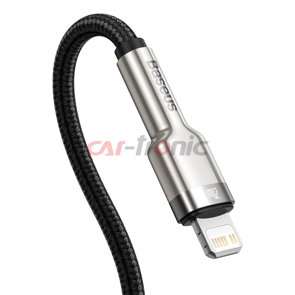 Kabel USB-C na Lightning Baseus Cafule, PD, 20W, 1m czarny
