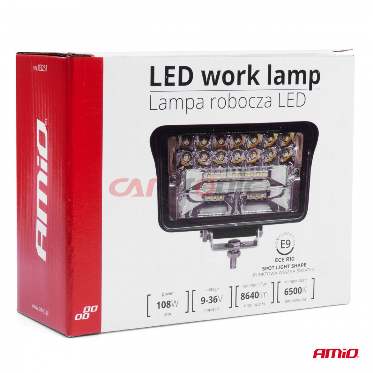 Lampa robocza halogen LED szperacz AWL40 36 LED AMIO-03251
