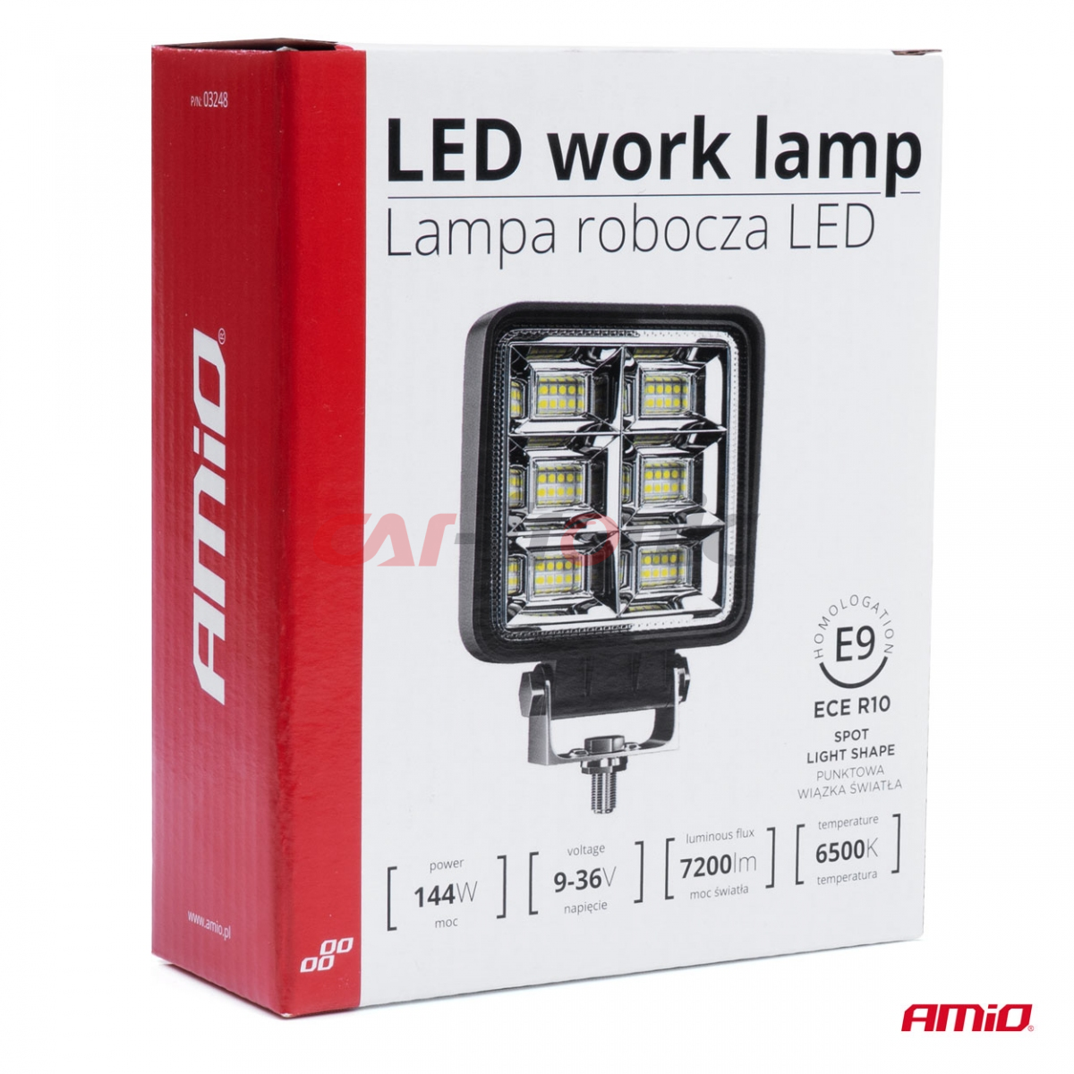 Lampa robocza halogen LED szperacz AWL37 48 LED AMIO-03248
