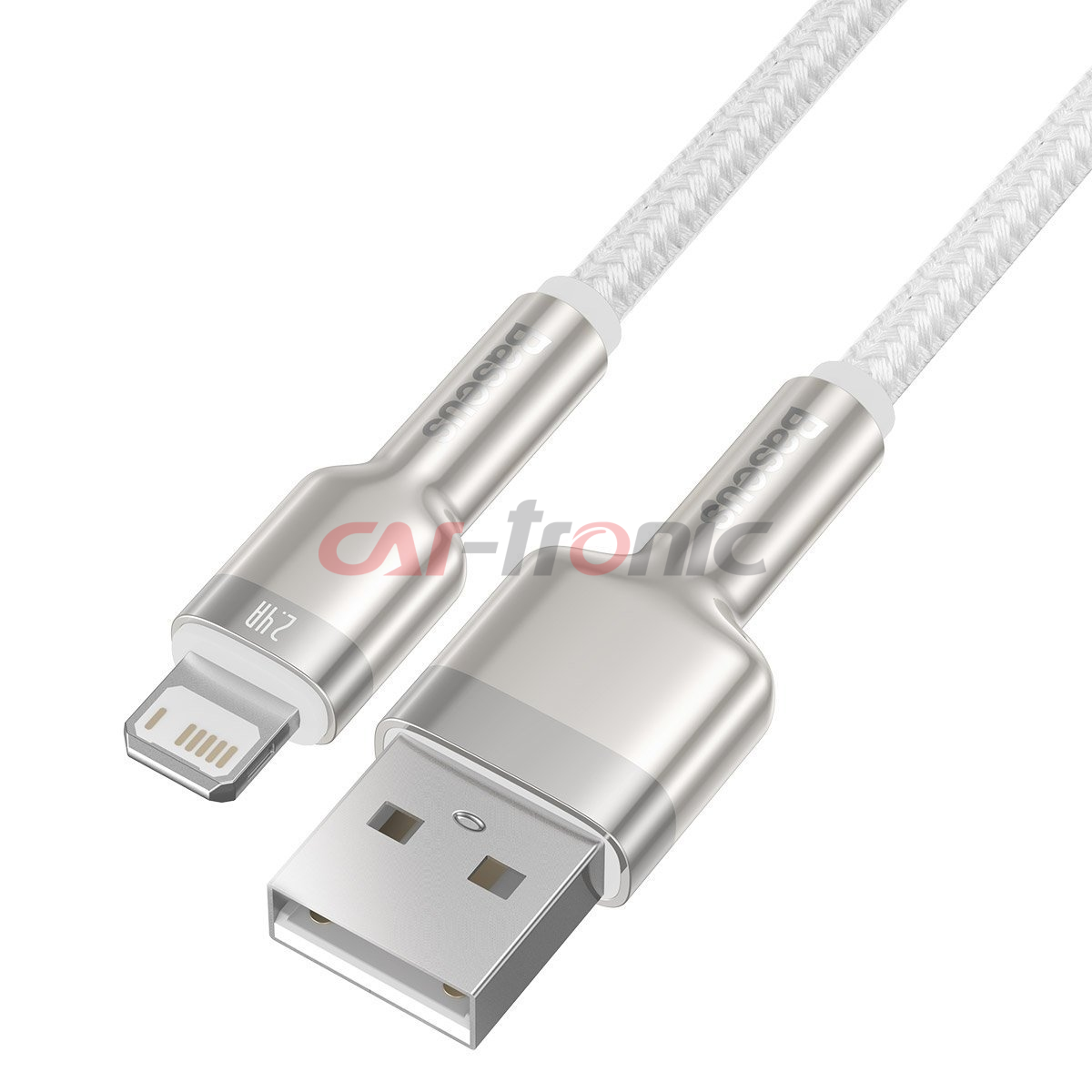 Kabel USB na Lightning Baseus Cafule 2.4A 2m biały