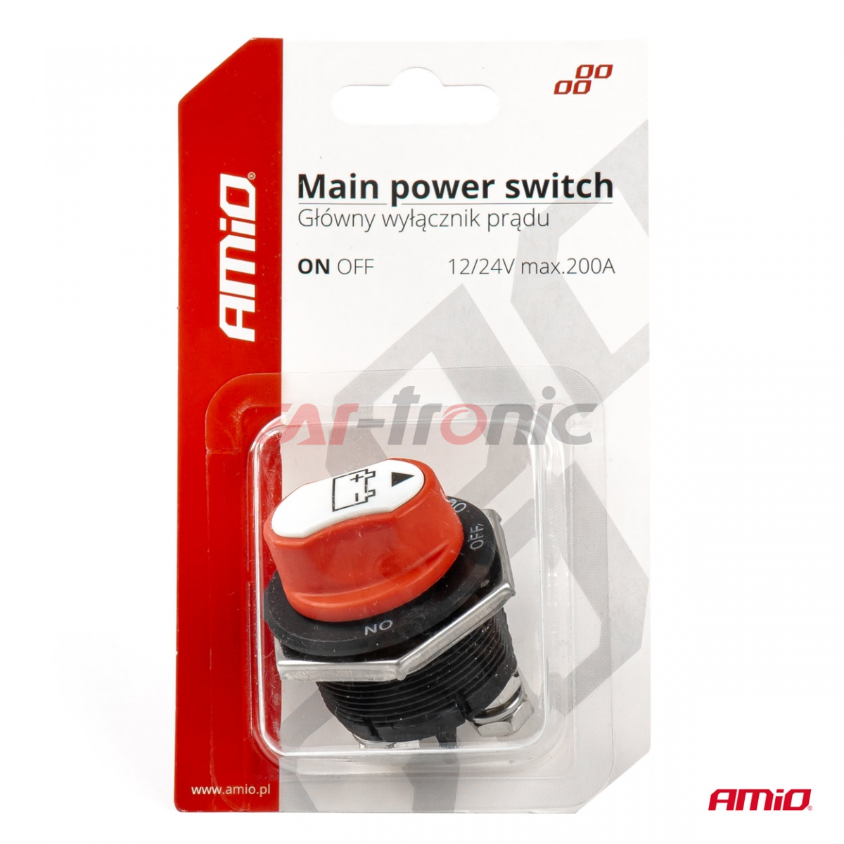 Wyłącznik odłącznik prądu masy hebel akumulatora AMIO-03027