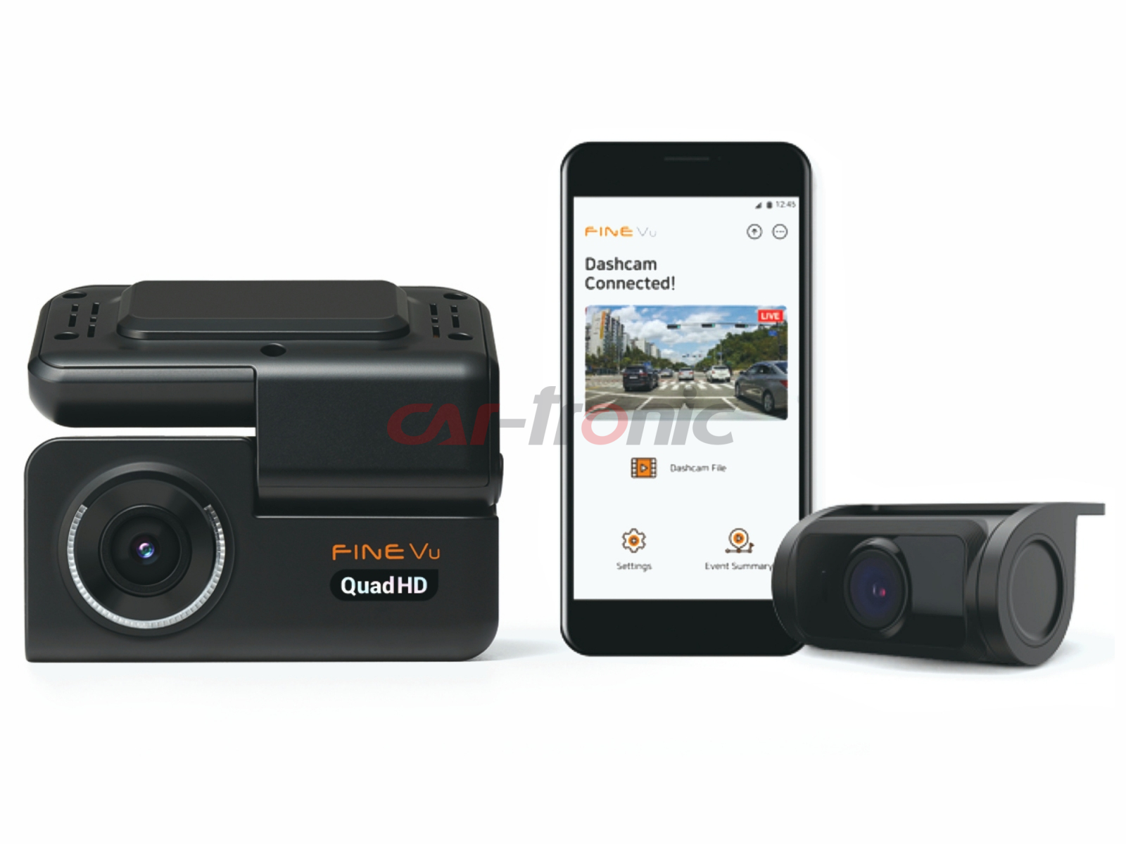 Wideorejestrator FineVu GX300 QHD+FHD WiFi GPS Fotoradary, karta 32 GB