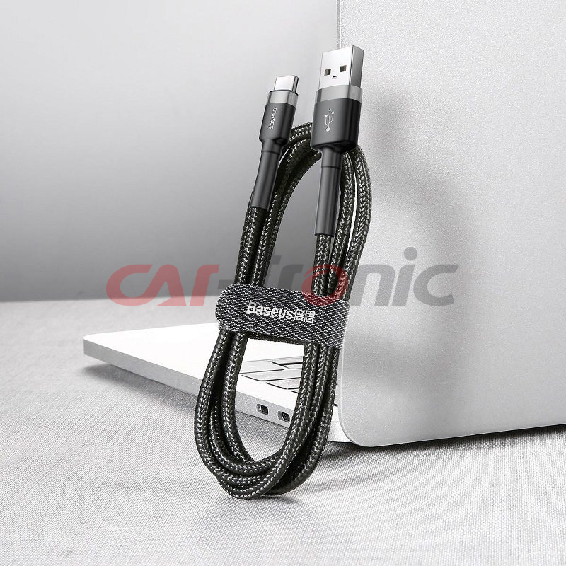 Kabel USB na USB-C Baseus Cafule 2A 3m szaro-czarny