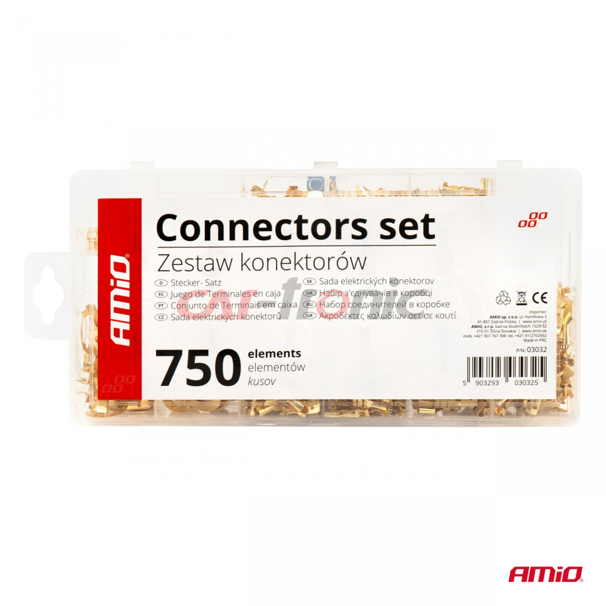 Konektory zestaw konektorów samochodowych 750 szt. AMIO-03032
