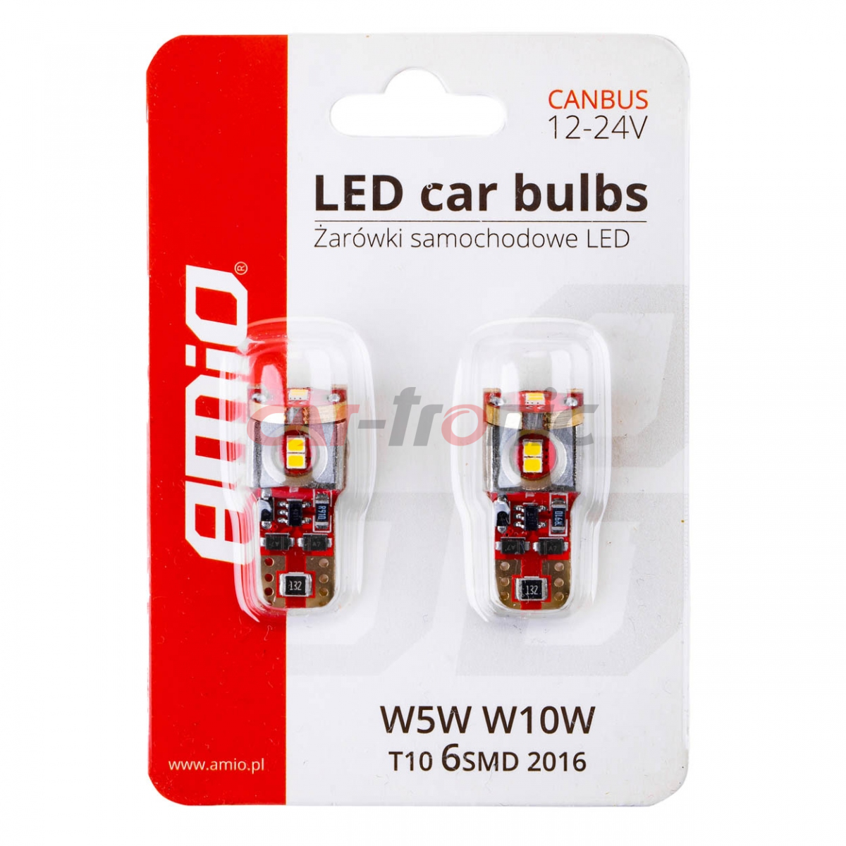 Żarówki LED CANBUS 2016 6SMD T10 W5W W10W AMIO-02802