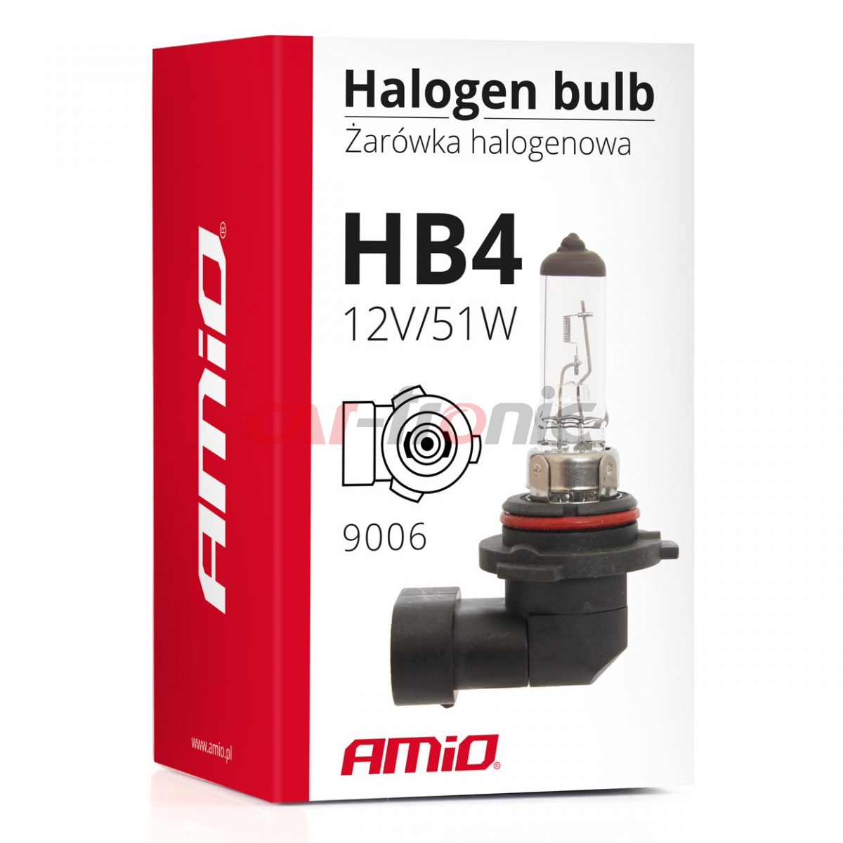 Żarówka halogenowa HB4 12V 51W 9006 AMIO-01480