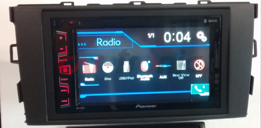 Ramka radiowa 2 DIN Toyota Auris (E15J/E15UT) 03/2007 - 10/2012 czarna