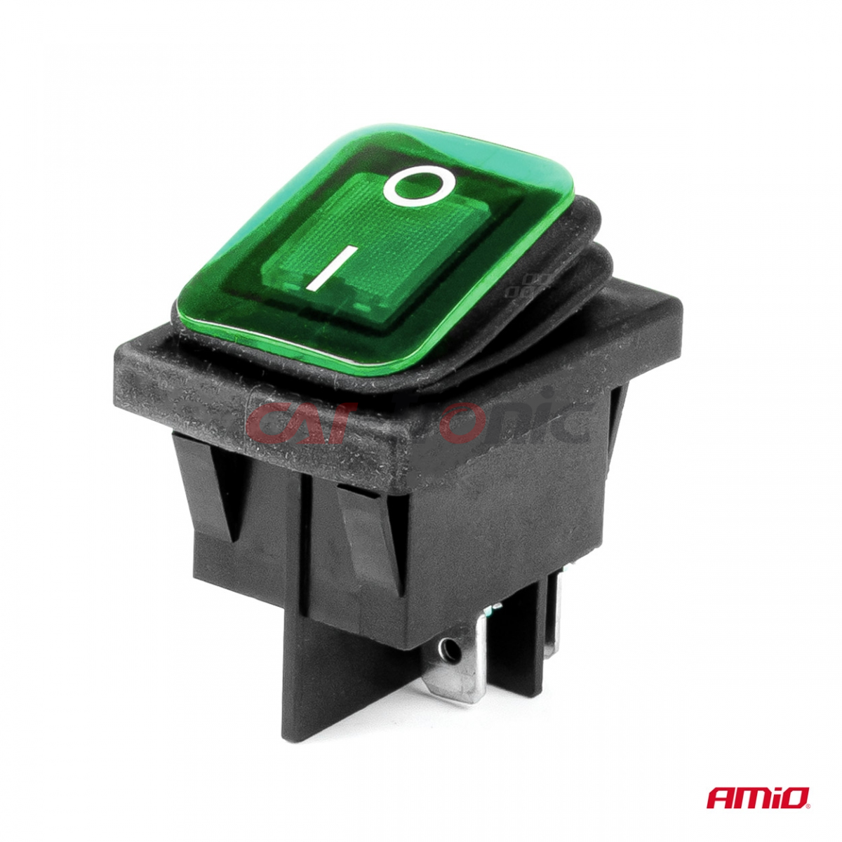 Włącznik przełącznik prostokątny podświetlany AMIO-03090