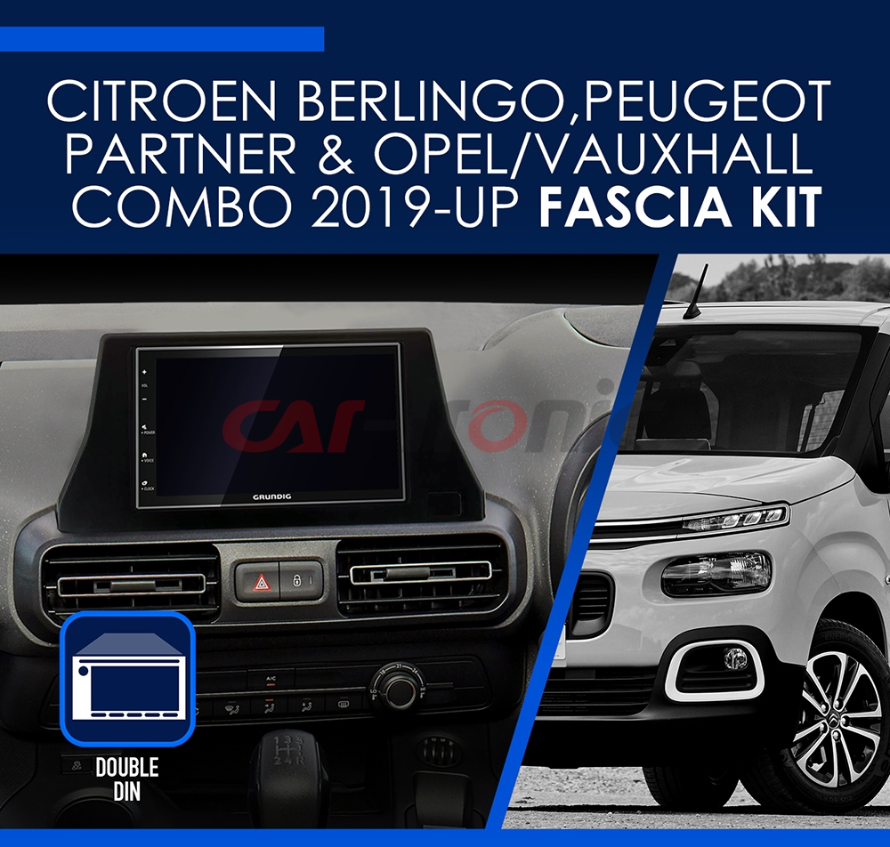 Ramka radiowa 2 DIN Citroen Berlingo , Peugeot Partner, Opel Combo 2019 ->