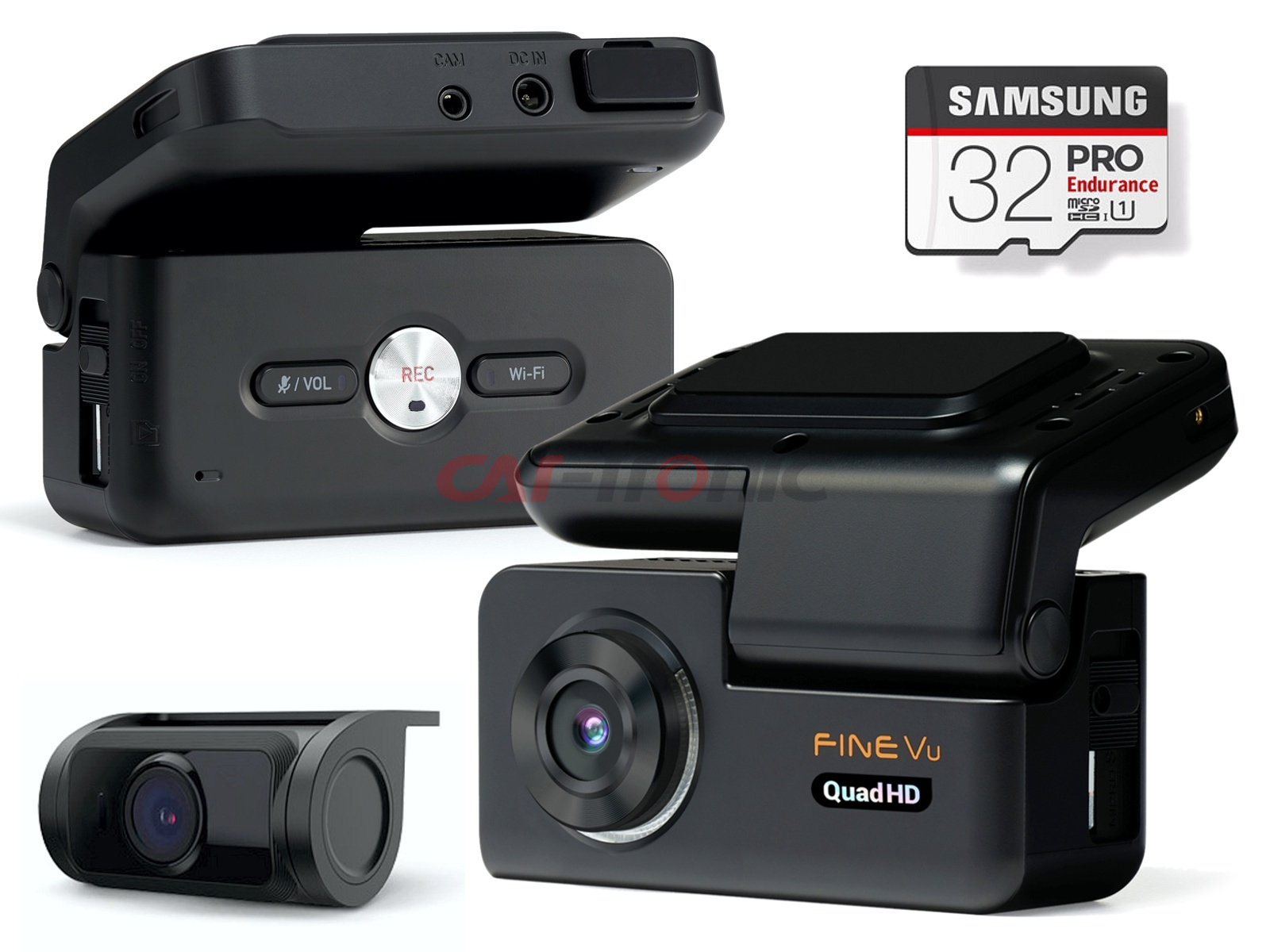Wideorejestrator FineVu GX300 QHD+FHD WiFi GPS Fotoradary.