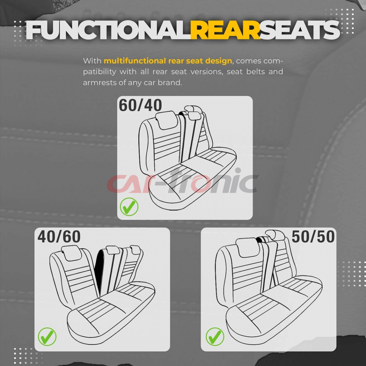 Komplet pokrowców na fotele samochodowe OTOM INDIVIDUAL design 202