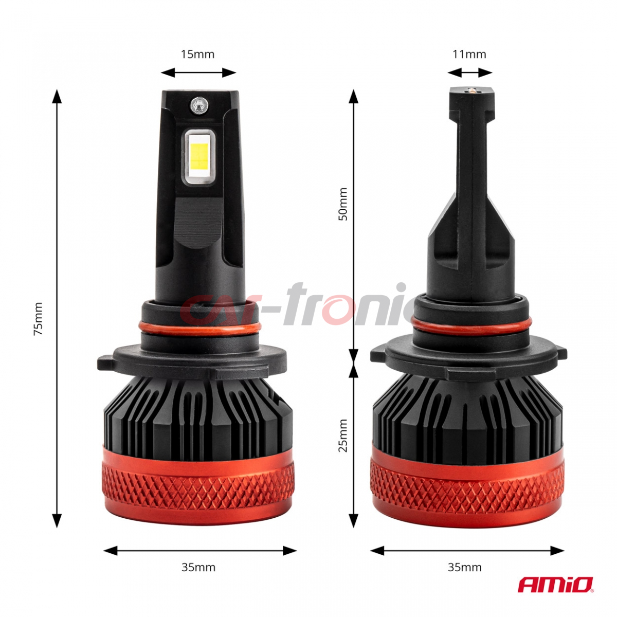 Żarówki samochodowe LED seria X3 HB4 9006 6500K Canbus AMIO-02983