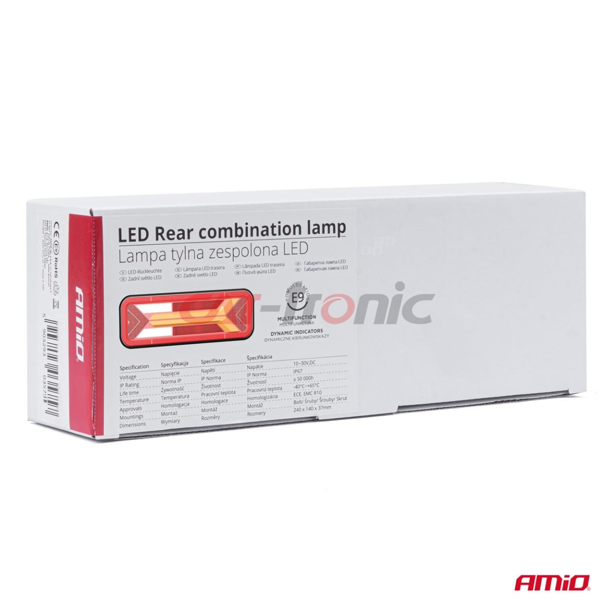Lampa tylna zespolona LED RCL-09-R dynamiczna prawa AMIO-03576