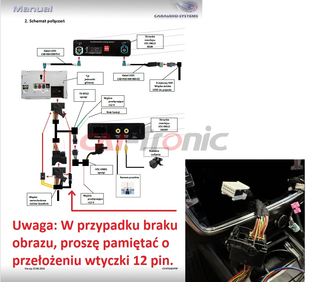 Interfejs do podłączenia kamery przód, tył Mercedes Comand Online NTG4.5/Audio 20 NTG4.5