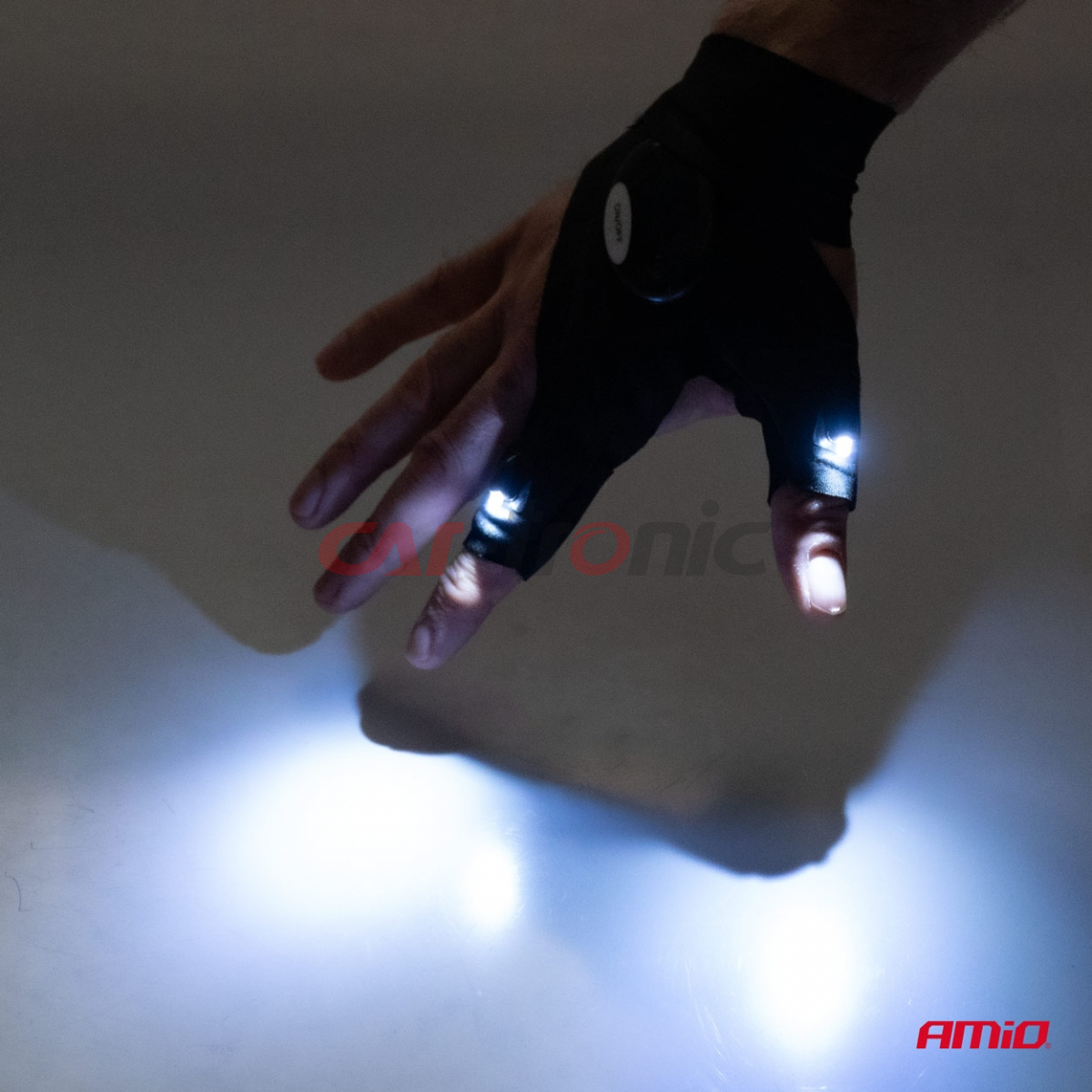 Latarka rękawica świetlna z latarką LED AMIO-03107