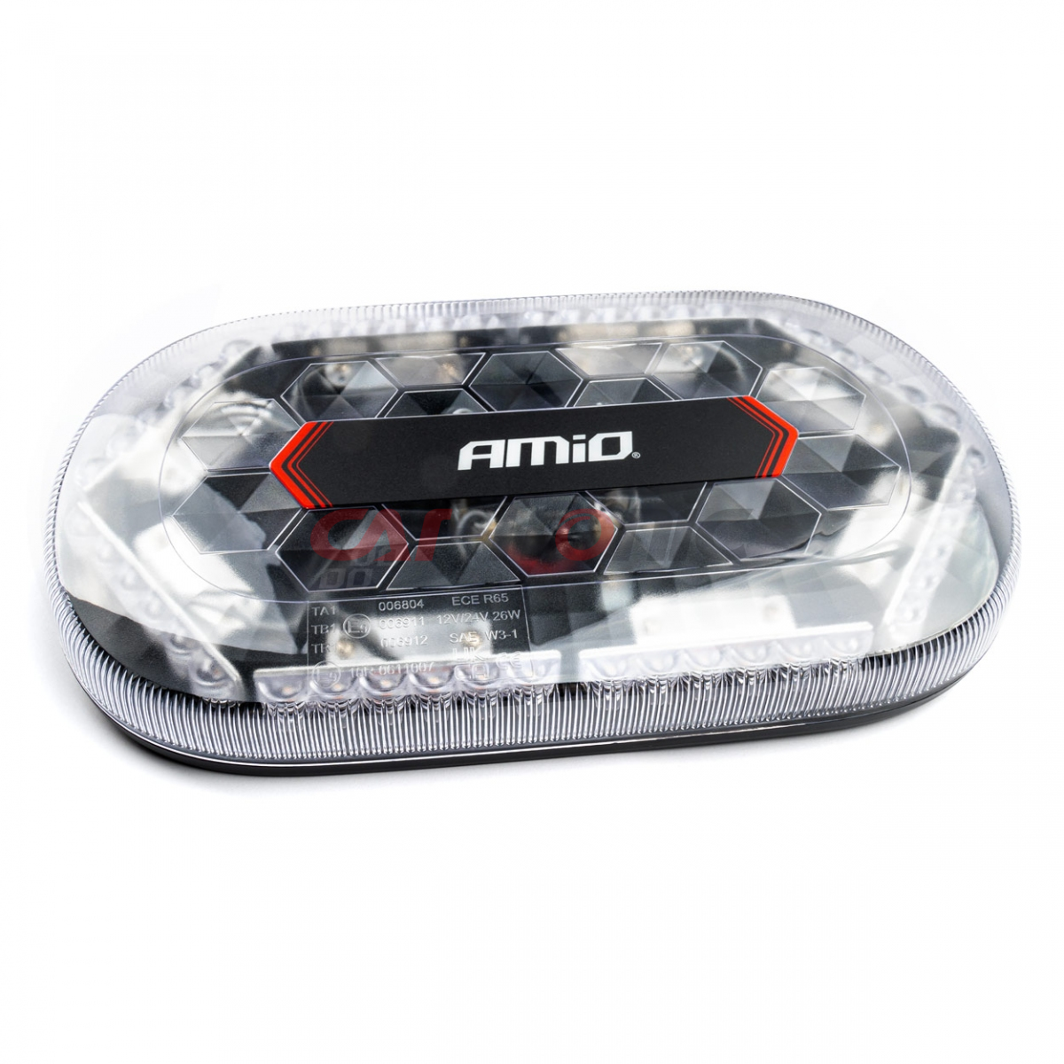 Belka ostrzegawcza LED 33cm magnes homologacja R65 R10 12-24V AMIO-03336