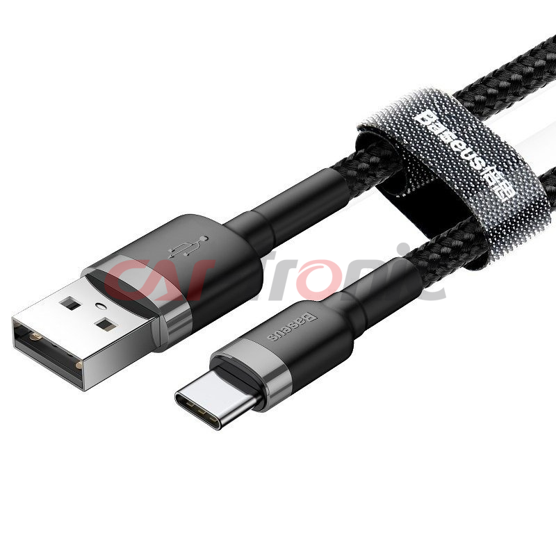 Kabel USB na USB-C Baseus Cafule 2A 3m szaro-czarny