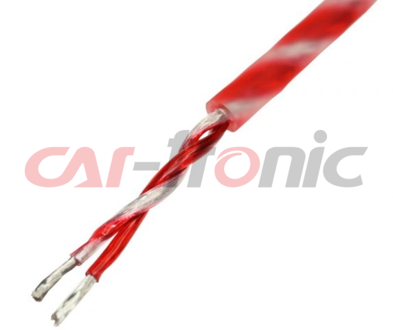 Kabel głośnikowy OFC Twisted 2 x 1,5 mm², czerwony