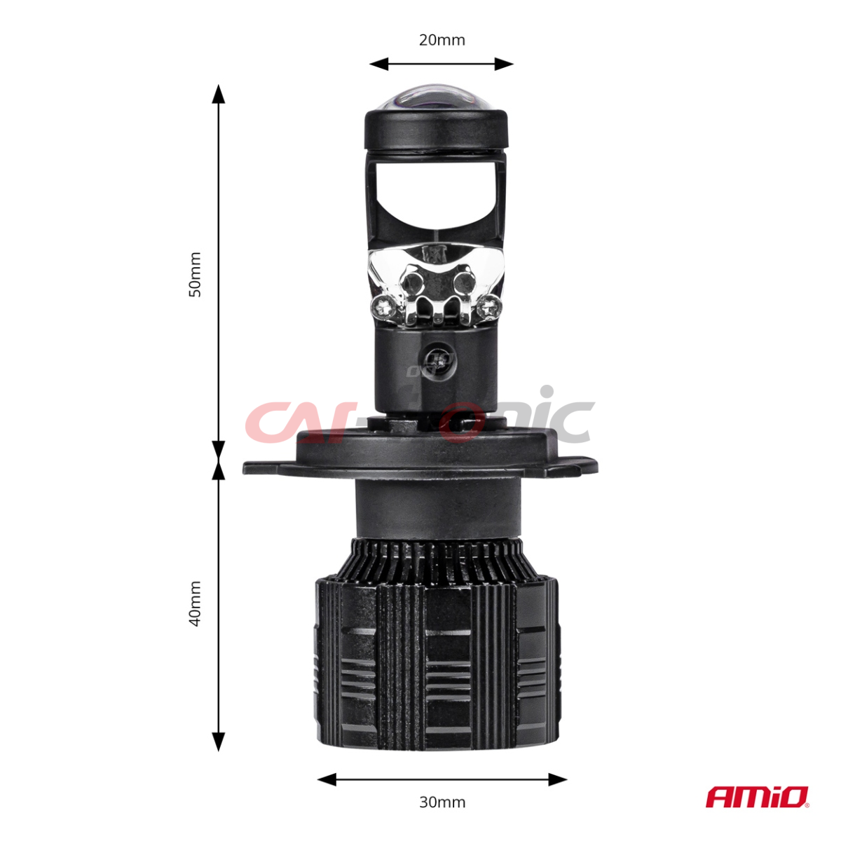 Żarówki samochodowe LED seria PL Lens H4/H19 soczewka 6000K Canbus AMIO-03667
