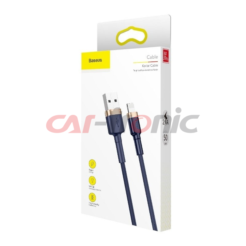 Kabel USB na Lightning Baseus Cafule 1.5A 2m złoto-granatowy