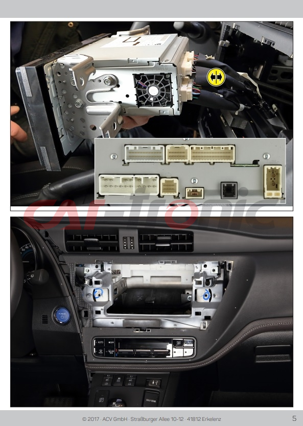 Ramka radiowa 2 DIN Toyota Auris 09/2015->