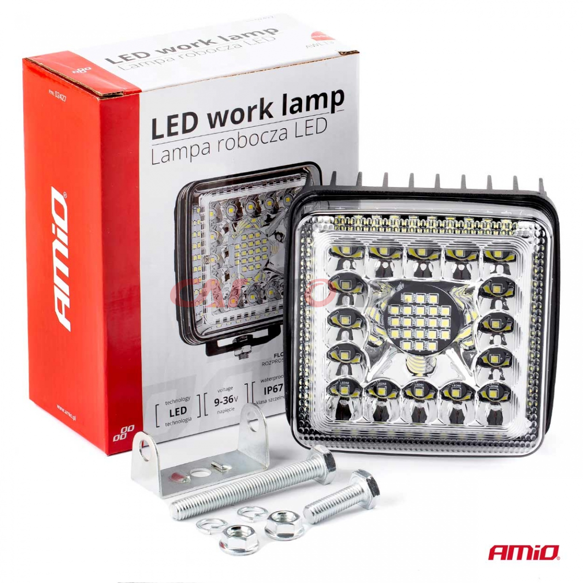 Lampa robocza szperacz AWL13 77 LED 12V 24V AMIO-02427