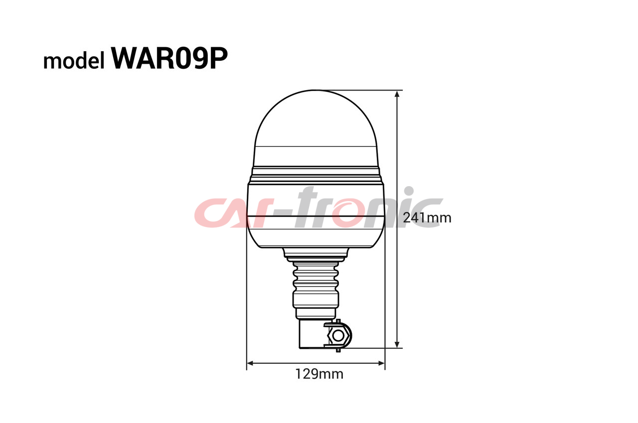 Lampa ostrzegawcza kogut 39 LED flex R65 R10 12-24V WAR09P AMIO-01501