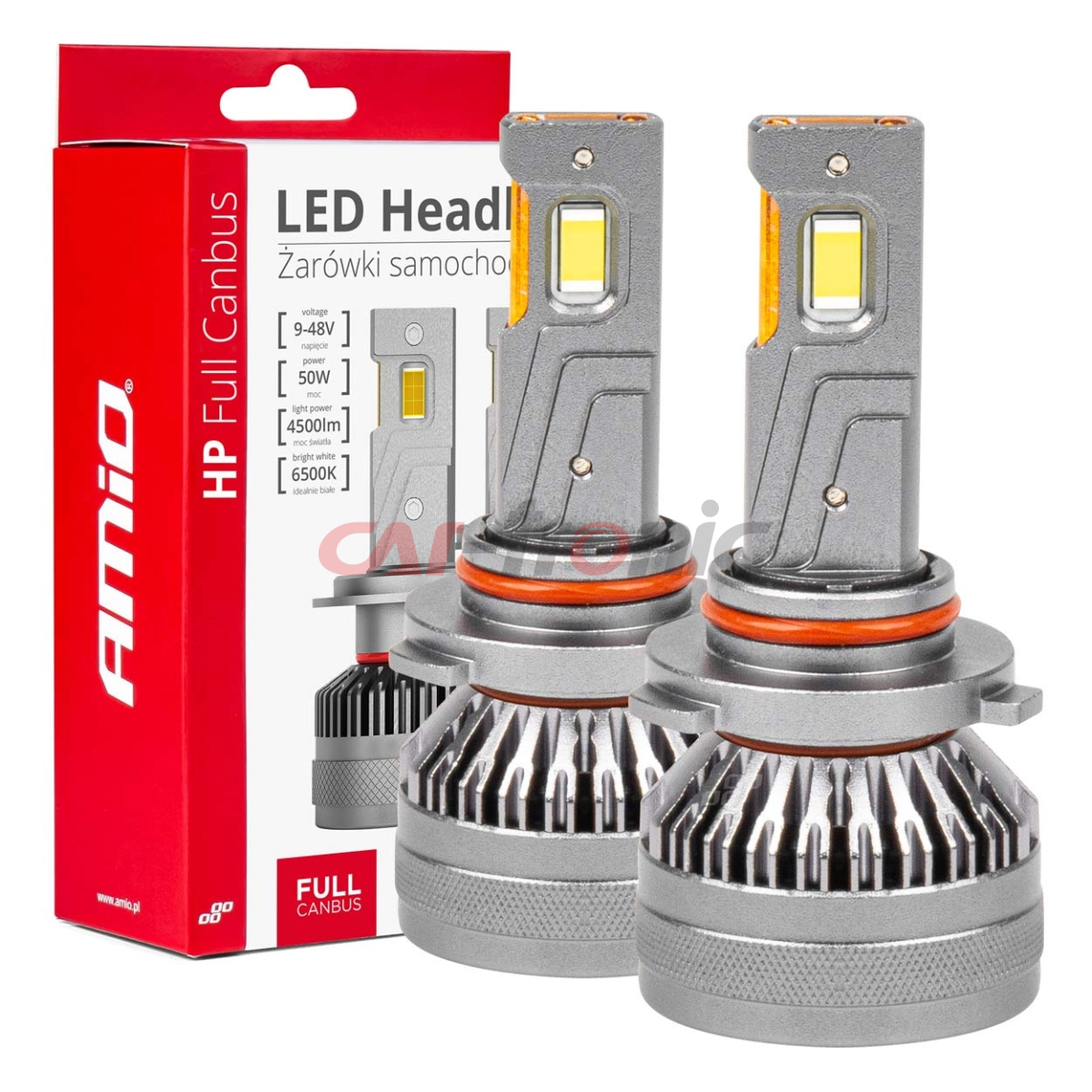 Żarówki samochodowe LED seria HP Full Canbus HB3 9005/HIR1 9011/H10 6500K AMIO-03678