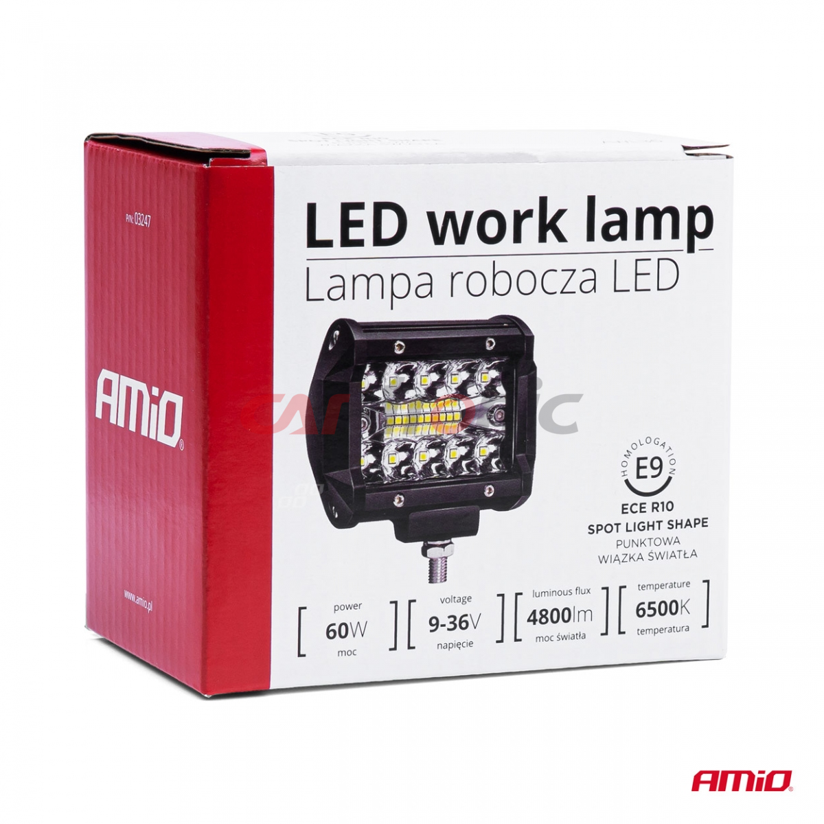 Lampa robocza halogen LED szperacz AWL36 20 LED AMIO-03247