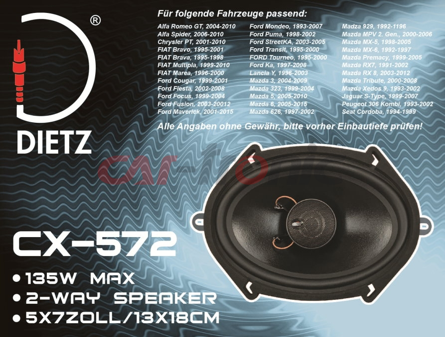 Głośniki samochodowe Dietz CX-572