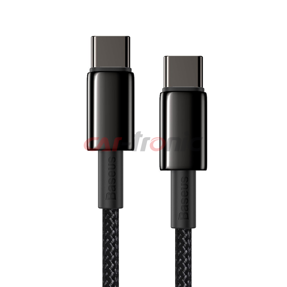 Kabel USB-C na USB-C Baseus Tungsten Gold, 100W, 1m czarny
