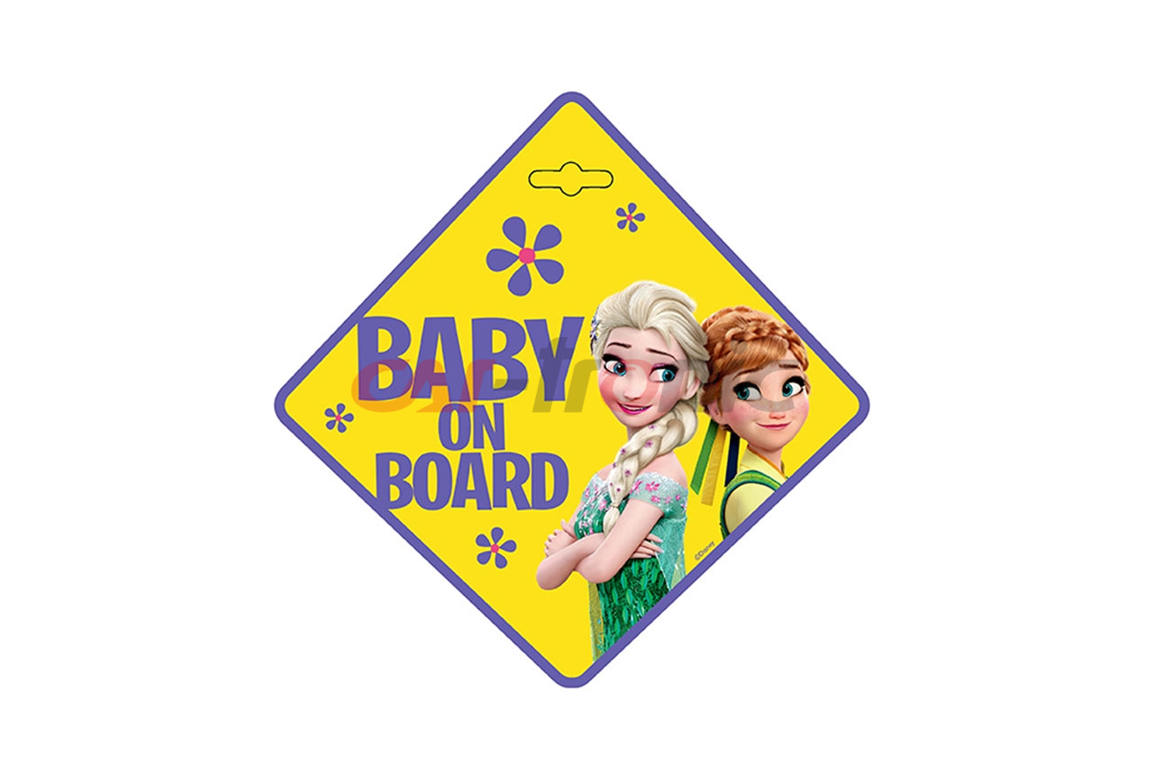 Tabliczka BABY ON BOARD FROZEN Dziecko w samochodzie