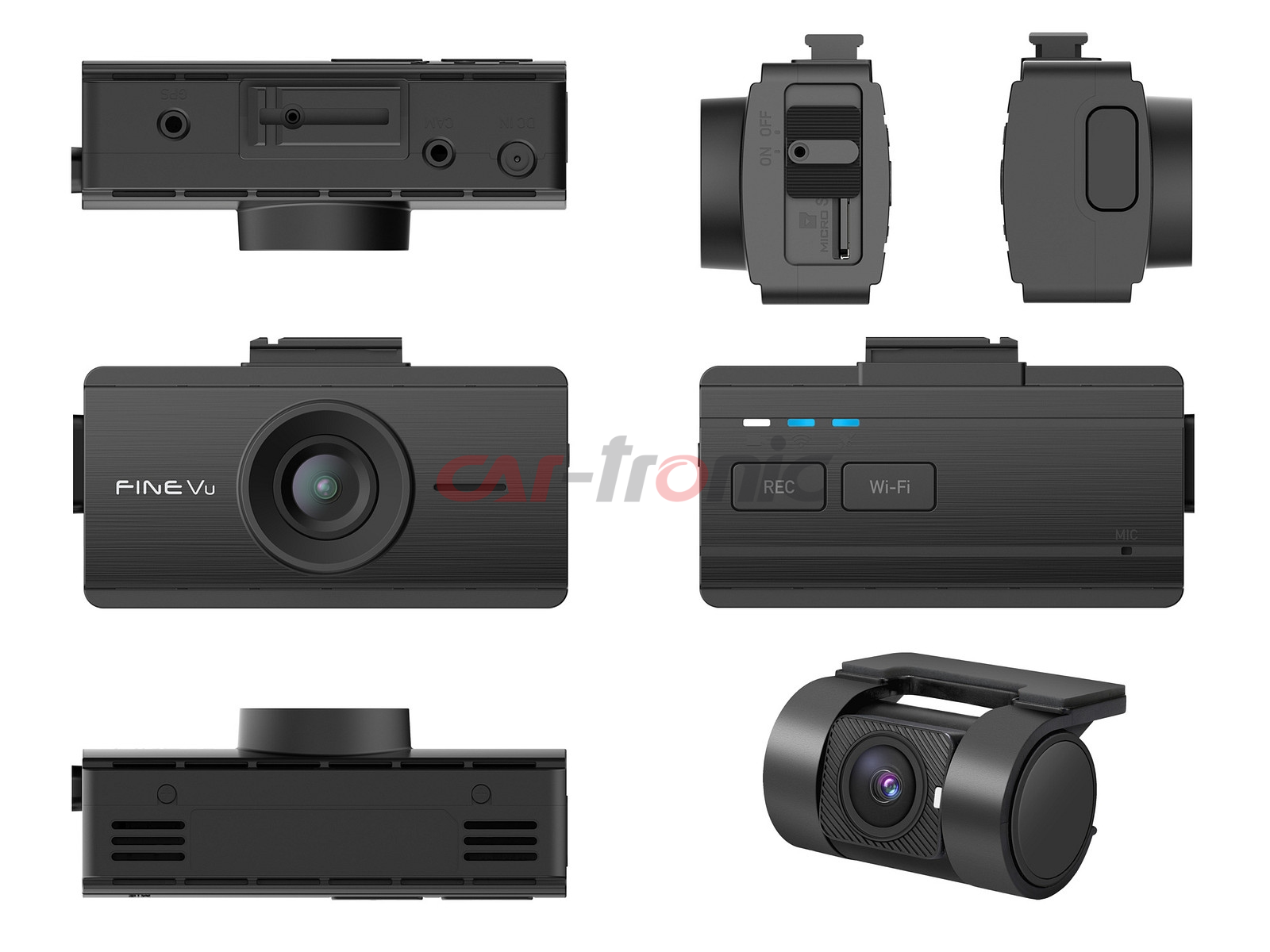 Wideorejestrator FineVu GX35, QHD+FHD, Sony Starvis-2, WiFi, GPS, HDR, ADAS, fotoradary, karta 32 GB