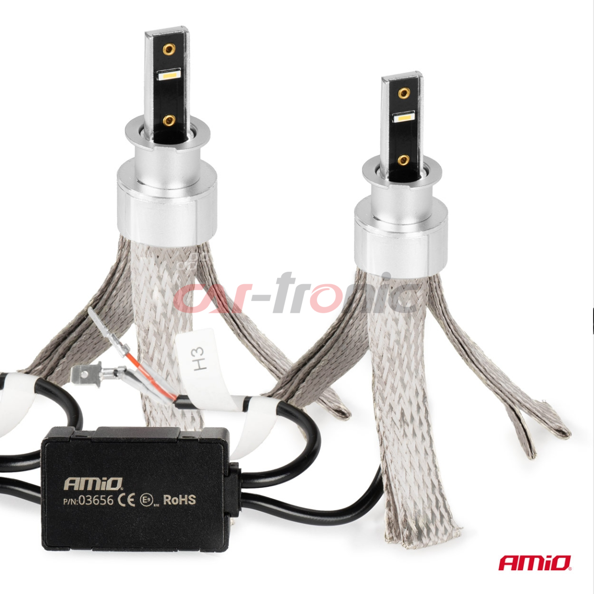 Żarówki samochodowe LED seria FLEX+ H3 6000K 12V 24V Canbus AMIO-03656