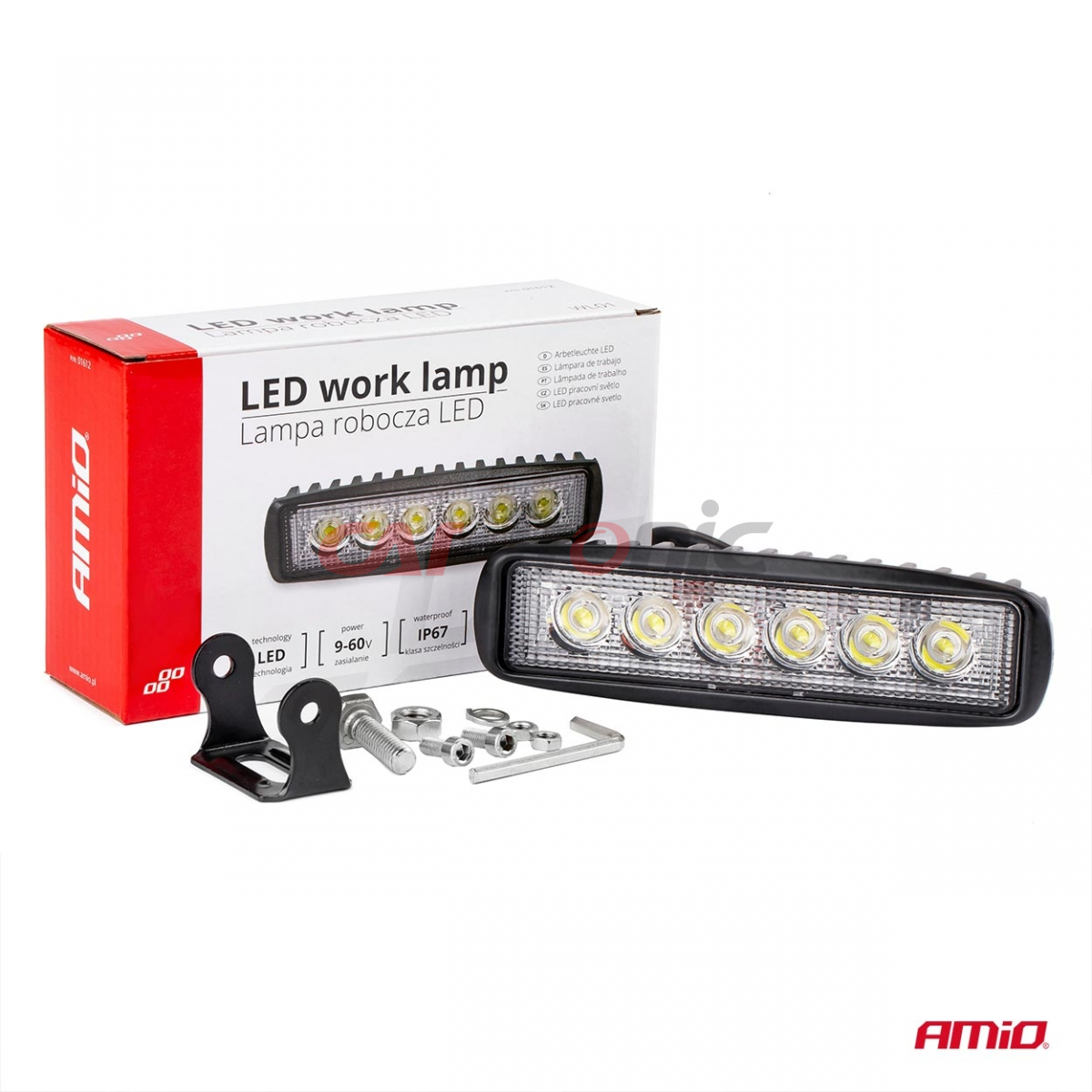 Lampa robocza halogen LED szperacz AWL01 6 LED AMIO-01612