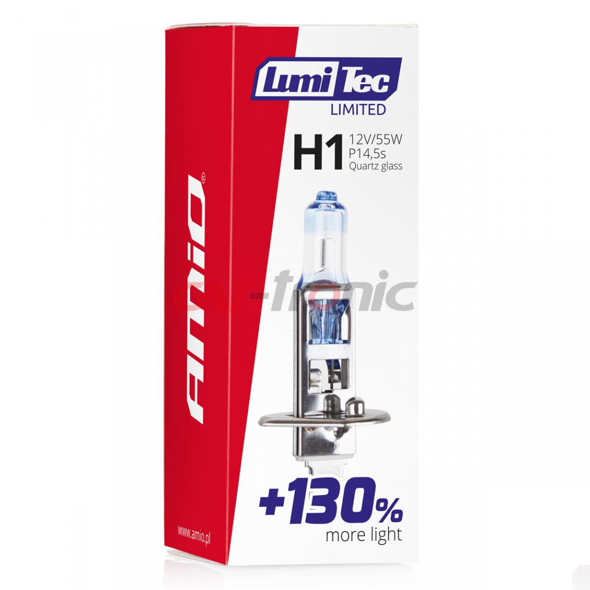 Żarówka halogenowa H1 12V 55W LumiTec LIMITED +130% AMIO-02130