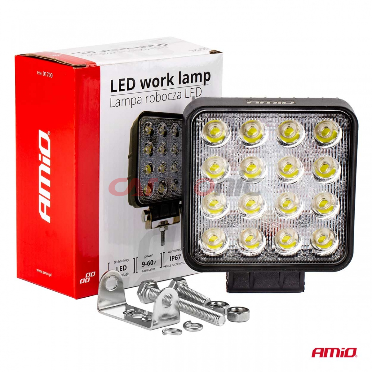 Lampa robocza halogen LED szperacz AWL05 16 LED AMIO-01700
