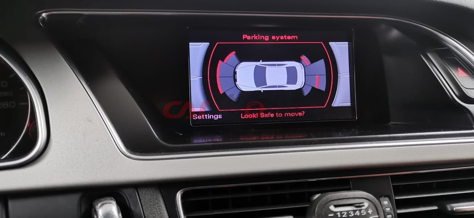 Kompletny zestaw czujników parkowania + (wyświetlacz wizualny) przód i tył dla Audi A5 8T